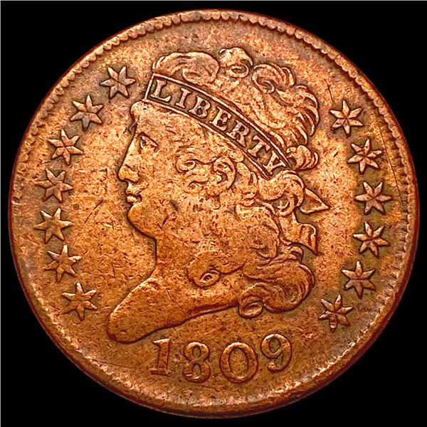 1809 Classic Head Half Cent NICELY CIRCULATED