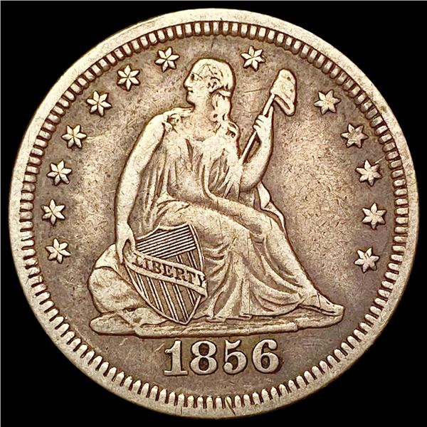 1856 Seated Liberty Quarter NEARLY UNCIRCULATED