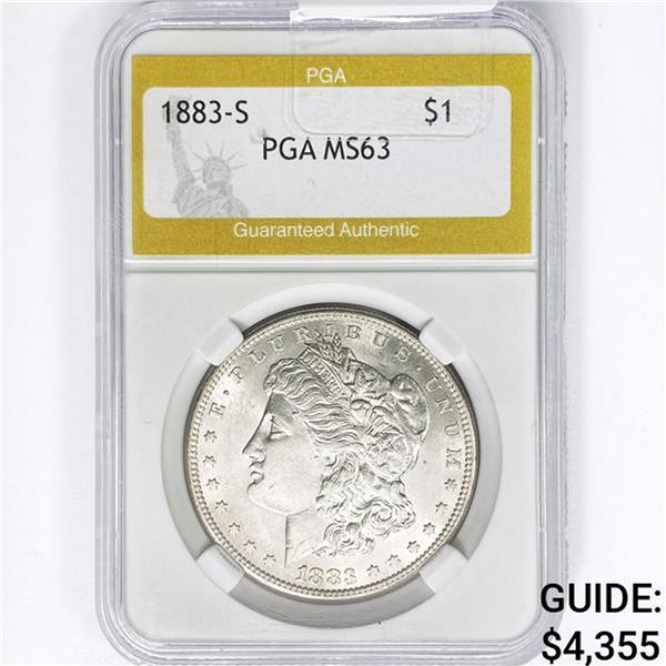 1883-S Morgan Silver Dollar PGA MS63