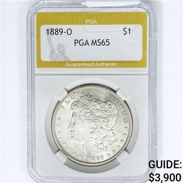1889-O Morgan Silver Dollar PGA MS65