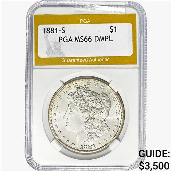 1881-S Morgan Silver Dollar PGA MS66 DMPL