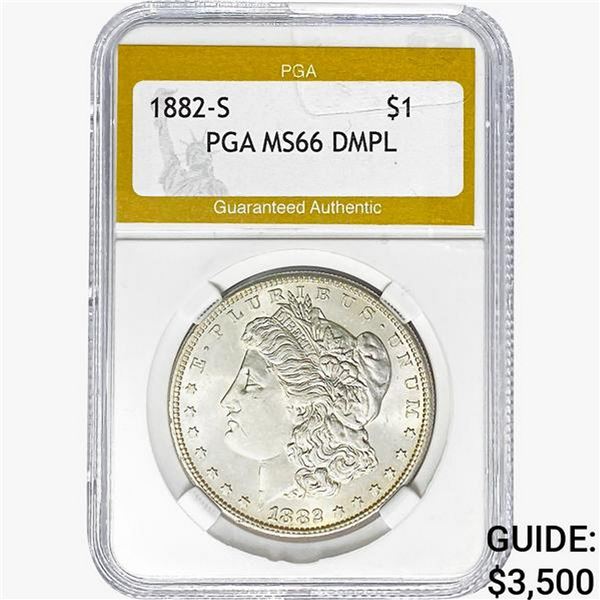 1882-S Morgan Silver Dollar PGA MS66 DMPL
