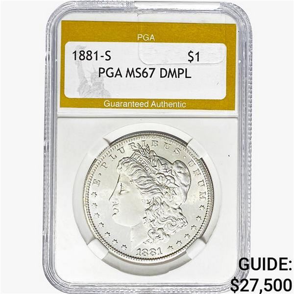 1881-S Morgan Silver Dollar PGA MS67 DMPL