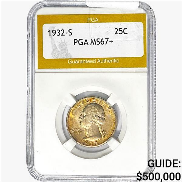 1932-S Washington Silver Quarter PGA MS67+