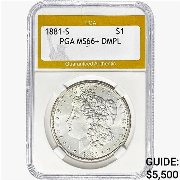 1881-S Morgan Silver Dollar PGA MS66+ DMPL