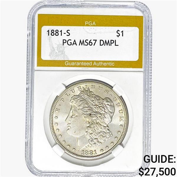 1881-S Morgan Silver Dollar PGA MS67 DMPL