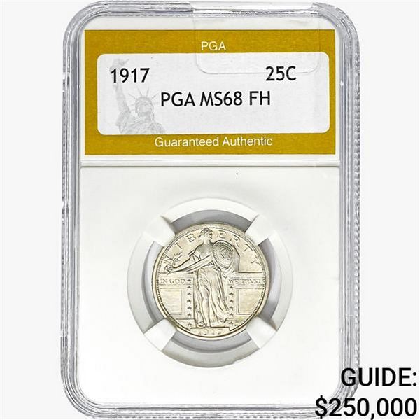 1917 Standing Liberty Quarter PGA MS68 FH, TY 1