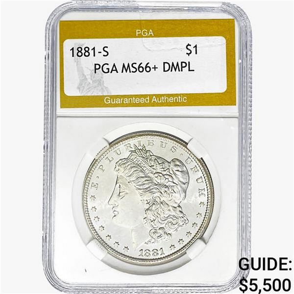 1881-S Morgan Silver Dollar PGA MS66+ DMPL