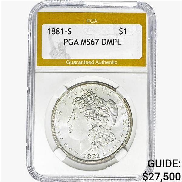 1881-S Morgan Silver Dollar PGA MS67 DMPL