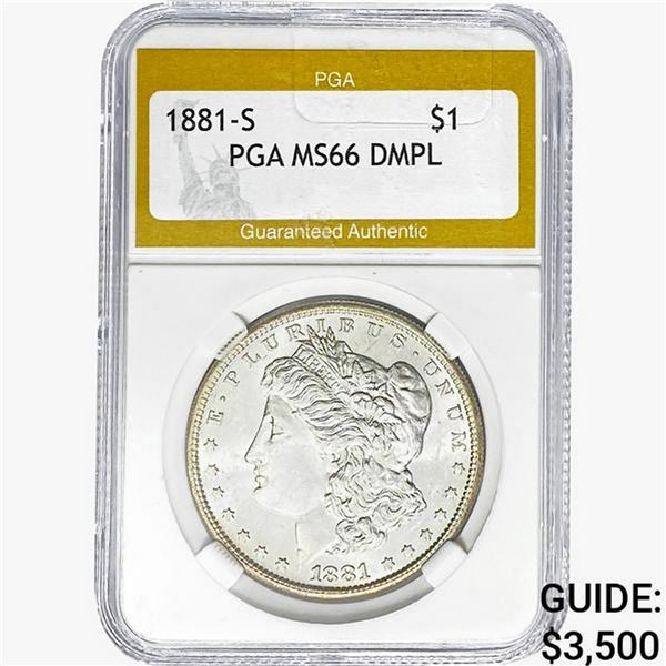 1881-S Morgan Silver Dollar PGA MS66 DMPL