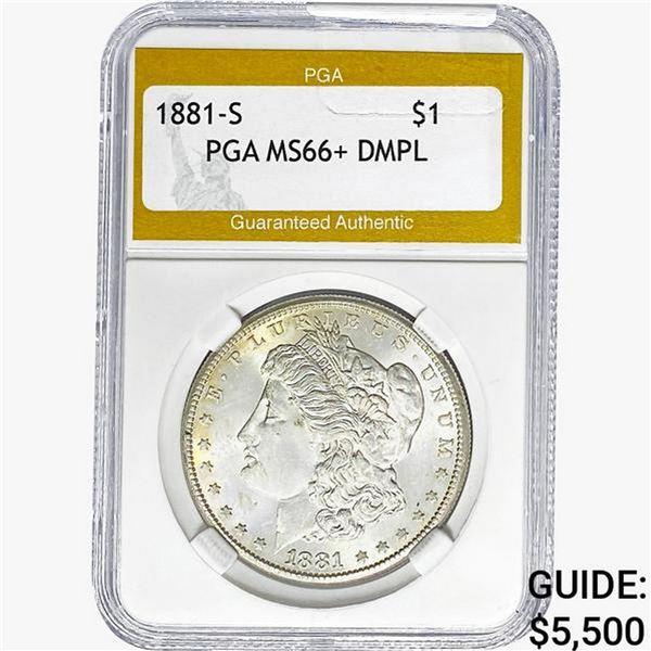 1881-S Morgan Silver Dollar PGA MS66+ DMPL
