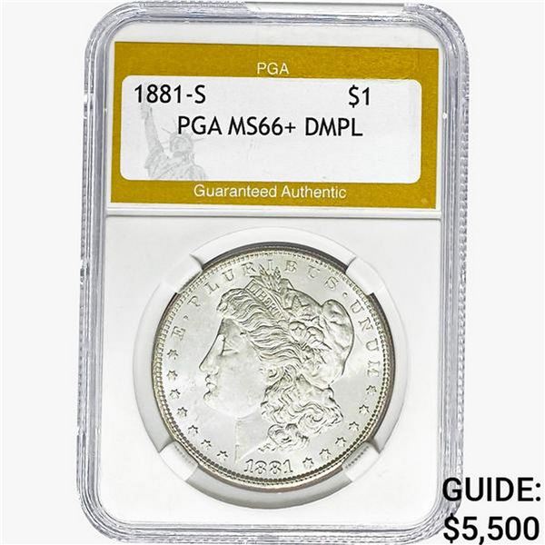 1881-S Morgan Silver Dollar PGA MS66+ DMPL