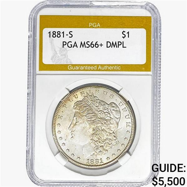 1881-S Morgan Silver Dollar PGA MS66+ DMPL