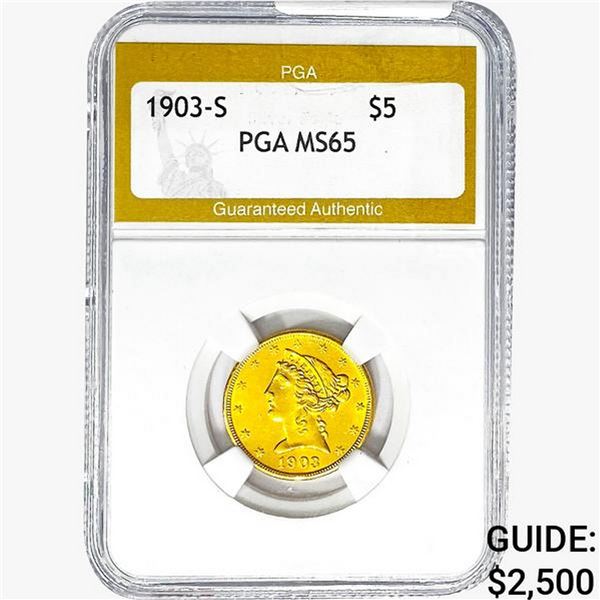 1903-S $2.50 Gold Quarter Eagle PGA MS65