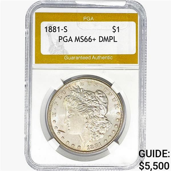 1881-S Morgan Silver Dollar PGA MS66+ DMPL