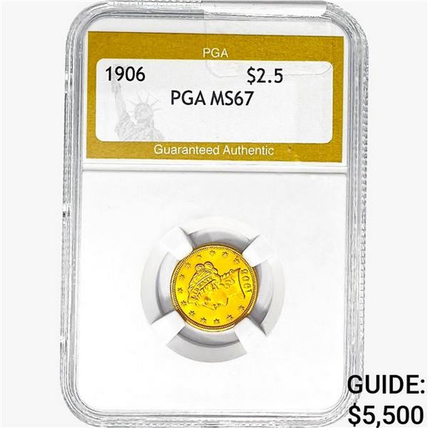 1906 $2.50 Gold Quarter Eagle PGA MS67