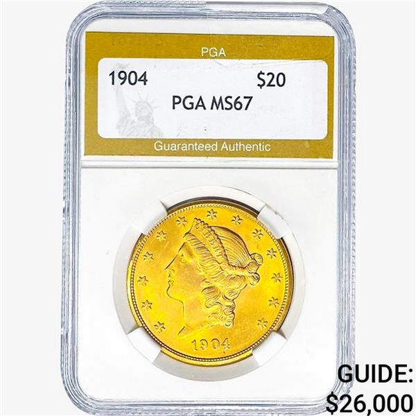1904 $20 Gold Double Eagle PGA MS67