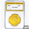 1904 $20 Gold Double Eagle PGA MS67