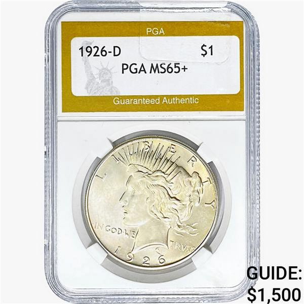 1926-D Silver Peace Dollar PGA MS65+