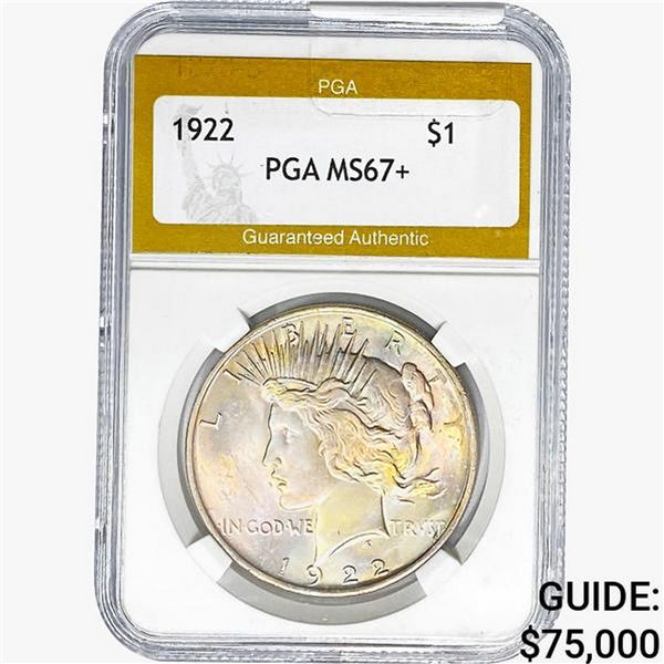 1922 Silver Peace Dollar PGA MS67+