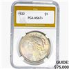 1922 Silver Peace Dollar PGA MS67+