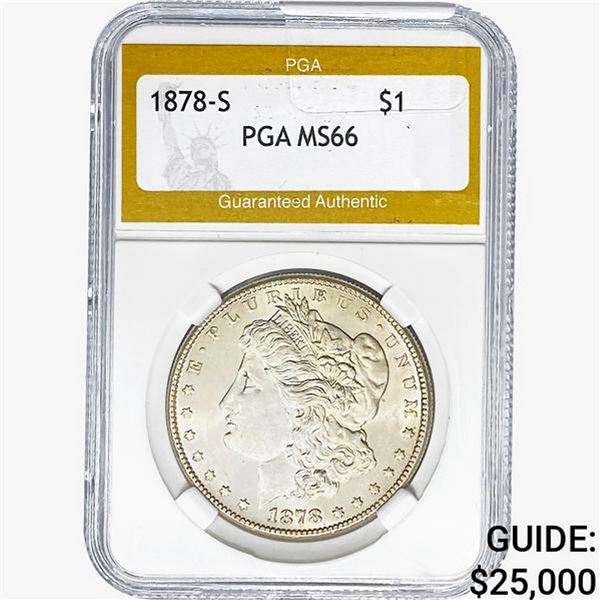 1878-S Morgan Silver Dollar PGA MS66+ DMPL