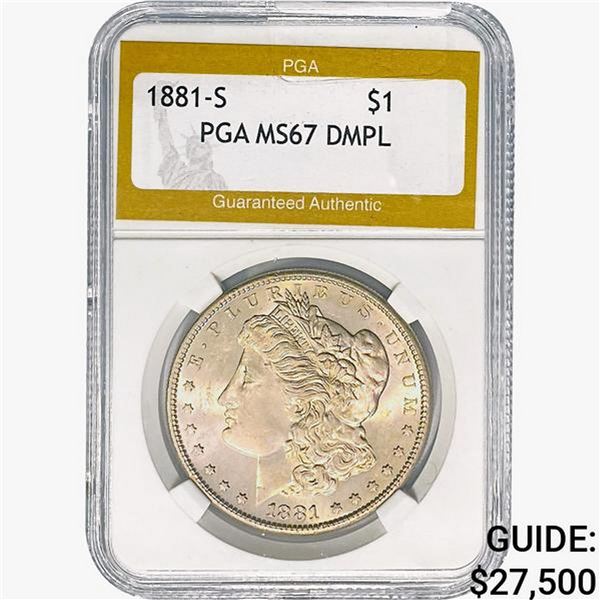 1881-S Morgan Silver Dollar PGA MS67 DMPL