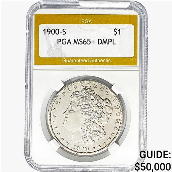 1900-S Morgan Silver Dollar PGA MS65+ DMPL