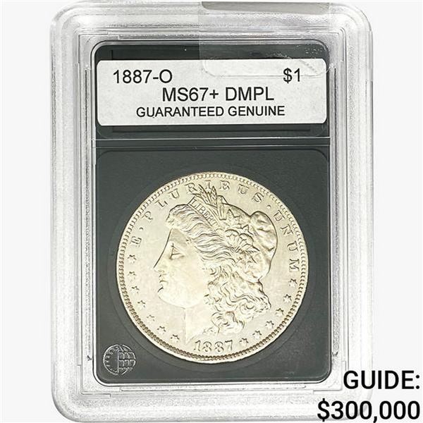 1887-O Morgan Silver Dollar GG MS67+ DMPL