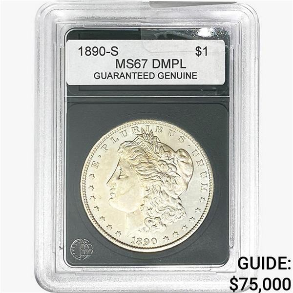 1890-S Morgan Silver Dollar GG MS67 DMPL