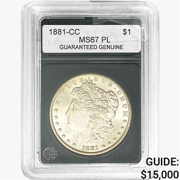 1881-CC Morgan Silver Dollar GG MS67 PL