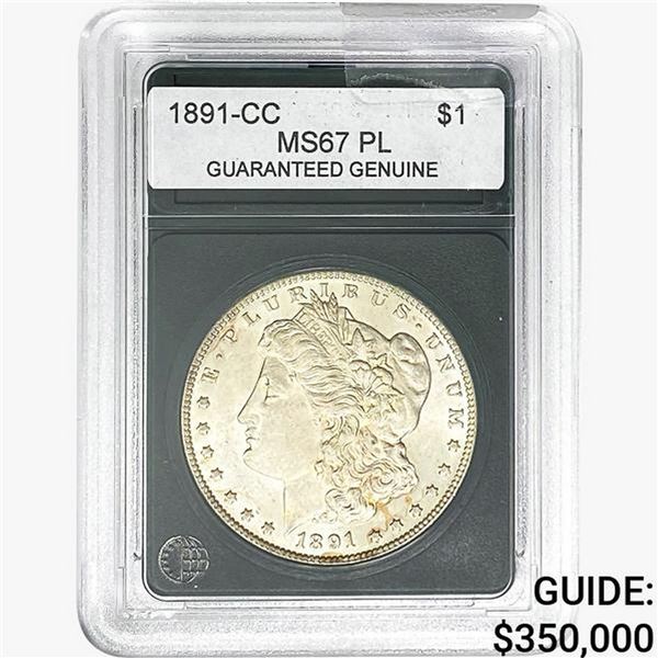1891-CC Morgan Silver Dollar GG MS67 PL