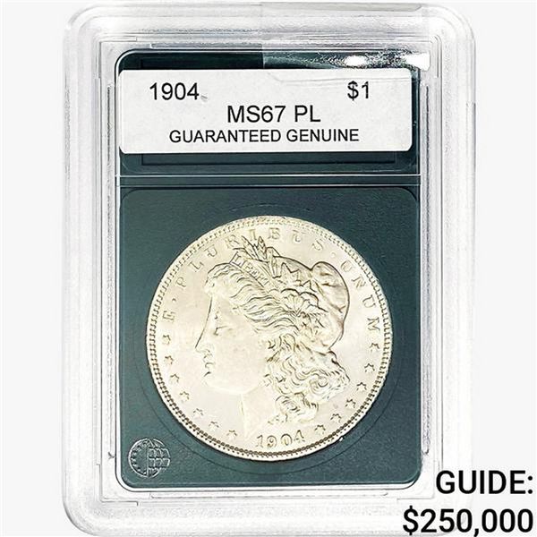 1904 Morgan Silver Dollar GG MS67 PL