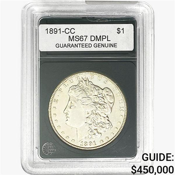 1891-CC Morgan Silver Dollar GG MS67 DMPL