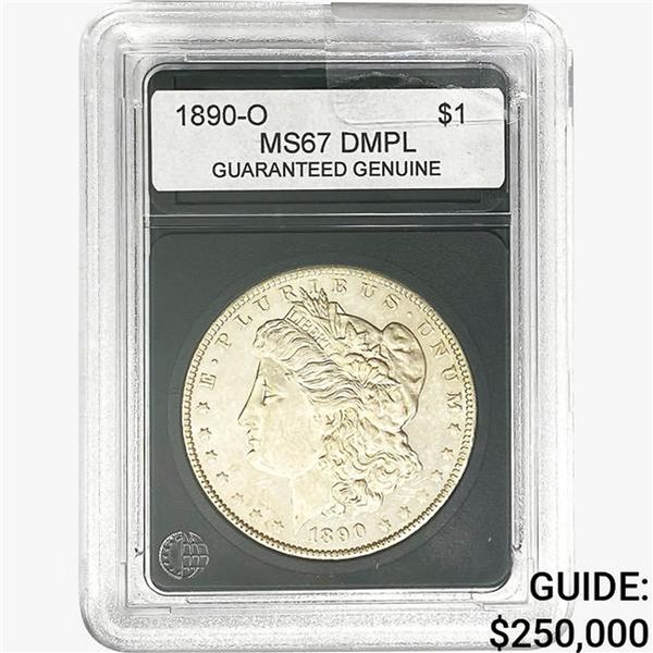 1890-O Morgan Silver Dollar GG MS67 DMPL