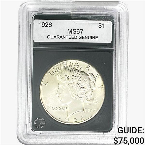 1926 Silver Peace Dollar GG MS67