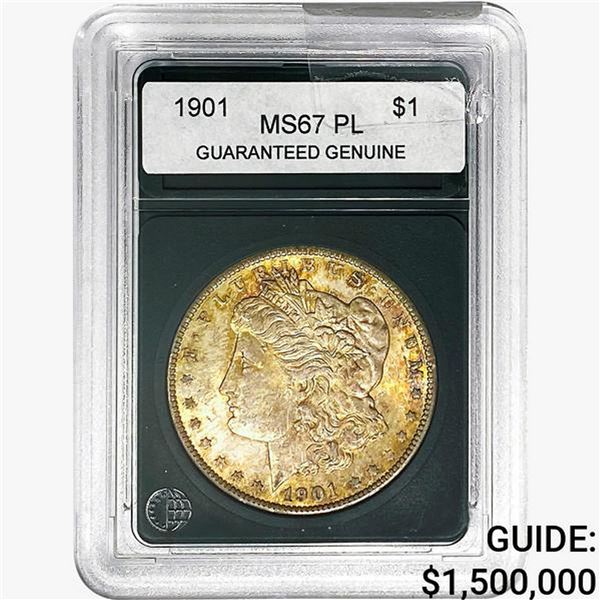 1901 Morgan Silver Dollar GG MS67 PL