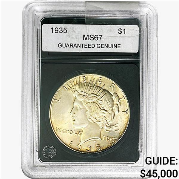 1935 Silver Peace Dollar GG MS67