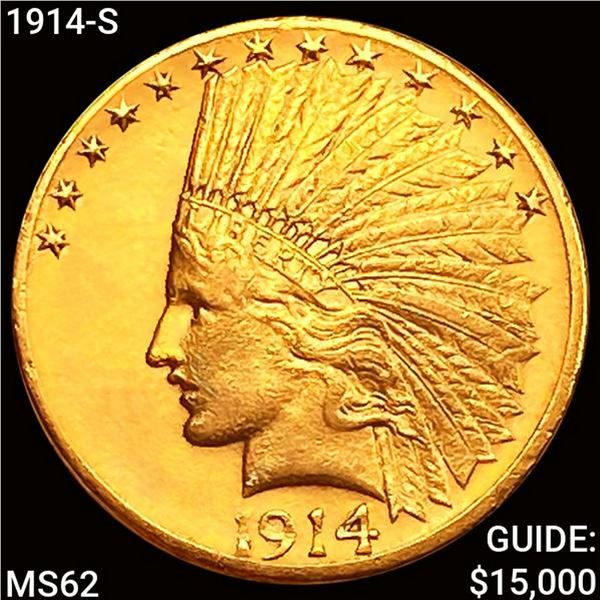 1914-S $10 Gold Eagle UNCIRCULATED
