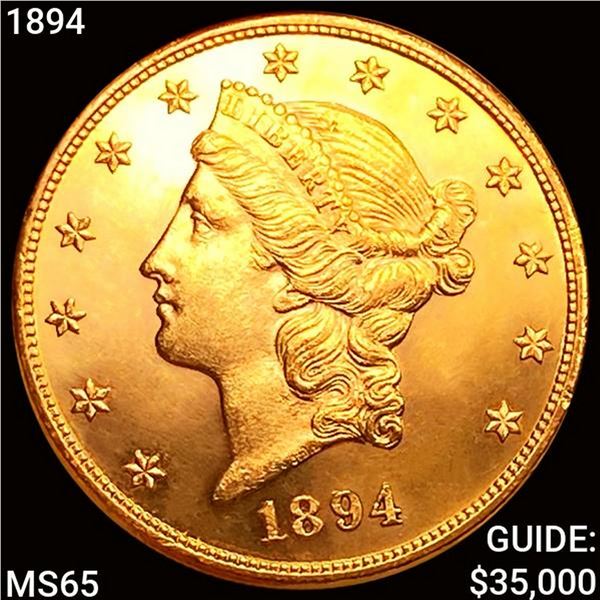 1894 $20 Gold Double Eagle GEM BU