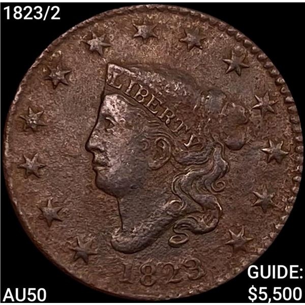 1823/2 Coronet Head Cent CLOSELY UNCIRCULATED