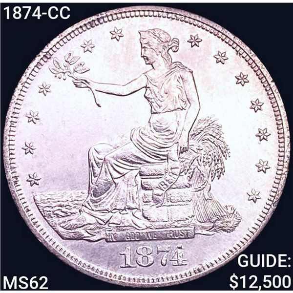 1874-CC Silver Trade Dollar UNCIRCULATED
