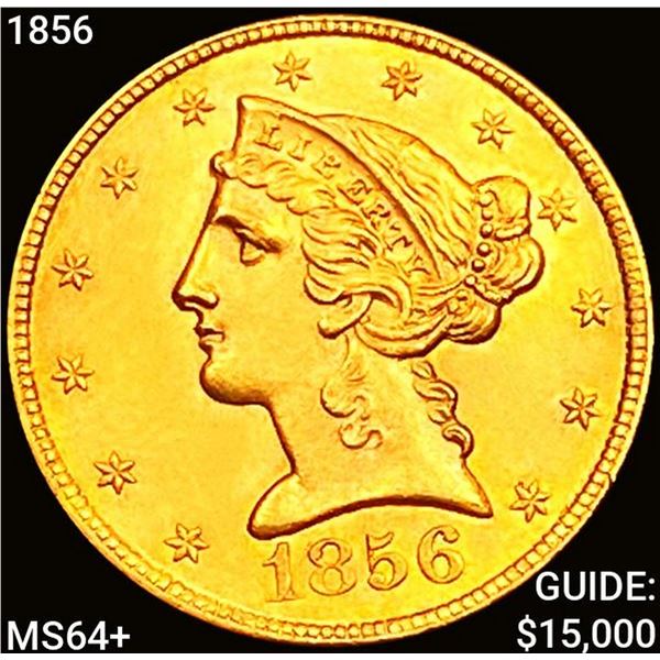 1856 $5 Gold Half Eagle CHOICE BU+