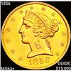 Image 1 : 1856 $5 Gold Half Eagle CHOICE BU+