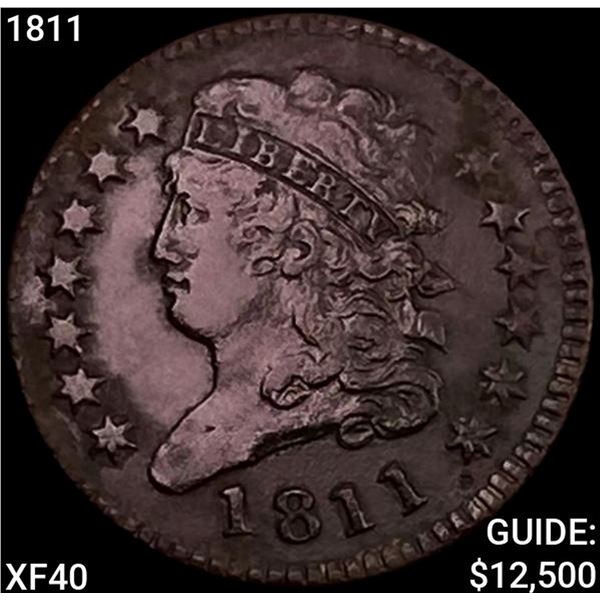 1811 Classic Head Half Cent NEARLY UNCIRCULATED