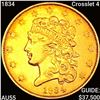 Image 1 : 1834 Crosslet 4 $5 Gold Half Eagle HIGH GRADE