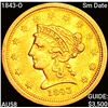 1843-O Sm Date $2.50 Gold Quarter Eagle CHOICE AU