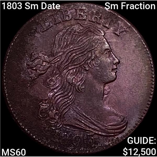 1803 Sm Date Sm Fraction Draped Bust Large Cent UNCIRCULATED
