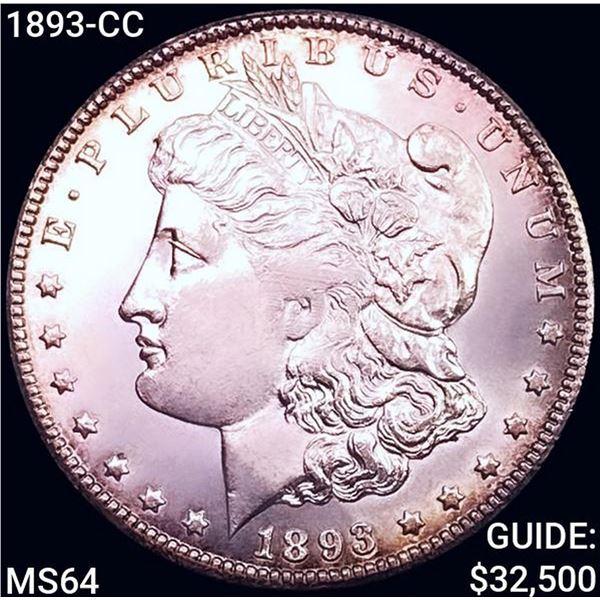 1893-CC Morgan Silver Dollar CHOICE BU