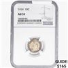 Image 1 : 1914 Barber Dime NGC AU55